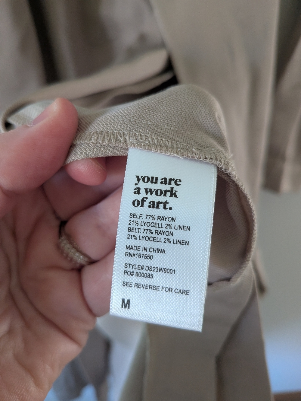 NWT! Darling Overcast Lightweight Belted Trench Coat In Tan M - Picture 12 of 12